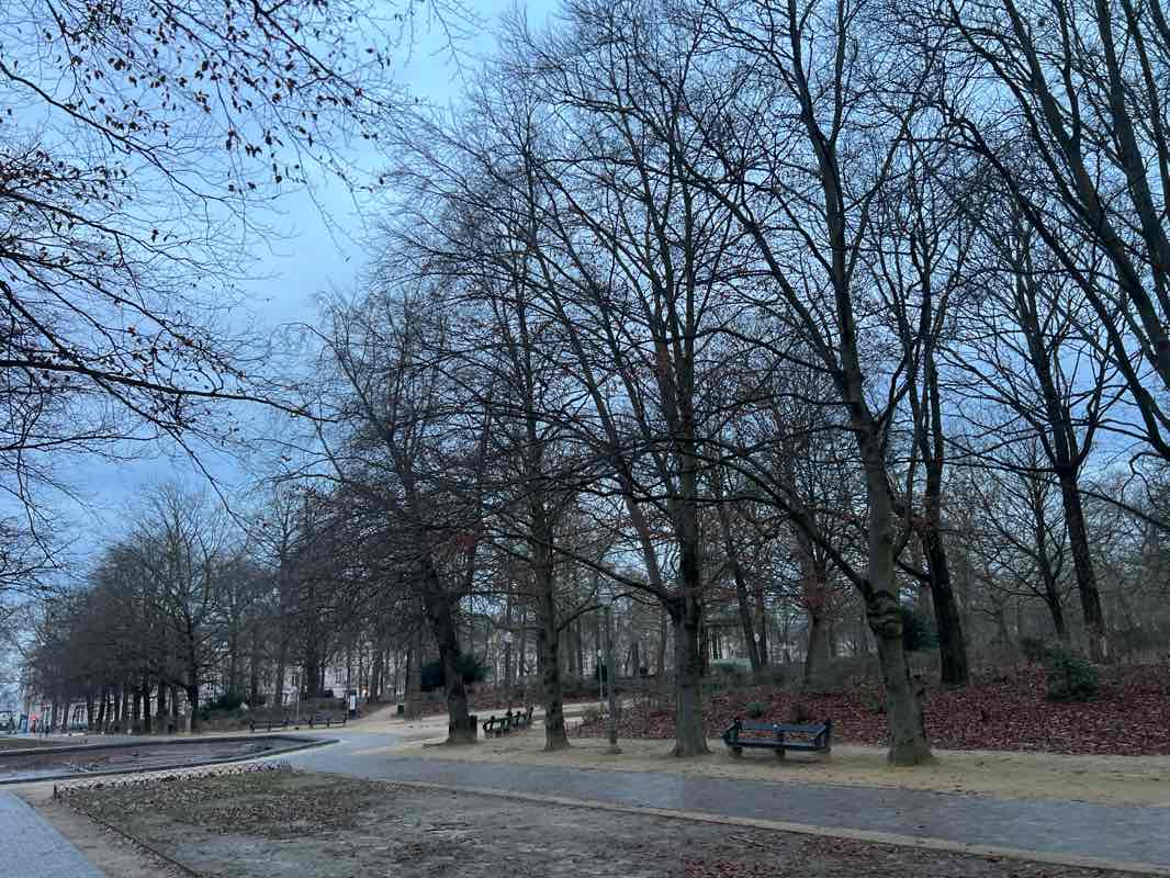walking near me in Square Marguerite - Margaretasquare in winter