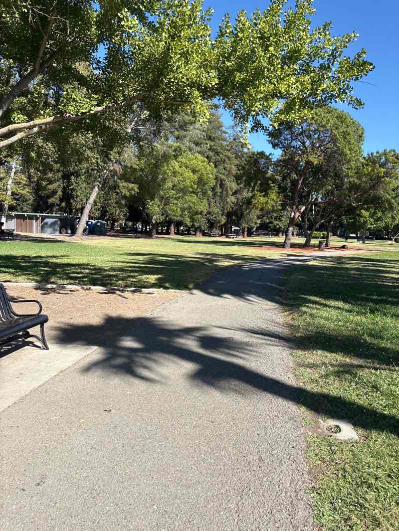 walking near me in Overfelt Gardens Park in summer