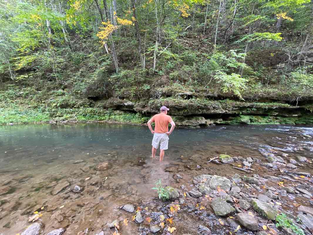 walking near me in Whitewater State Park in winter
