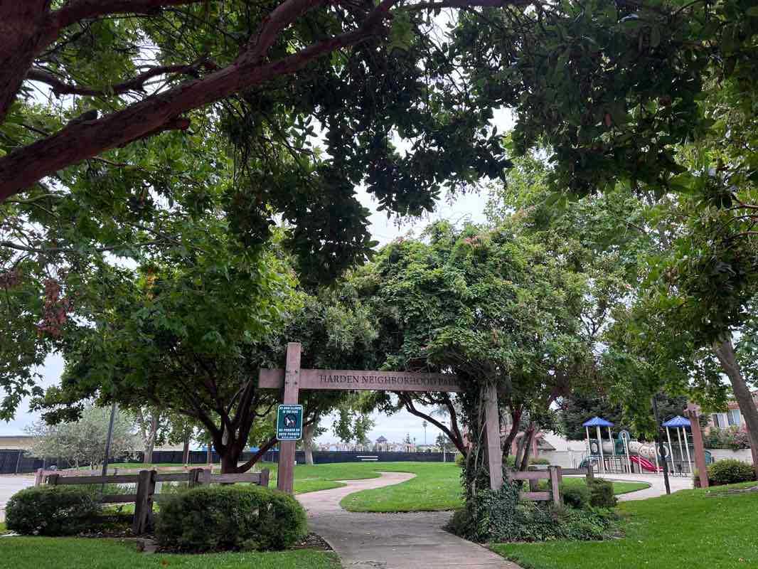 walking near me in Harden Neighborhood Park in autumn