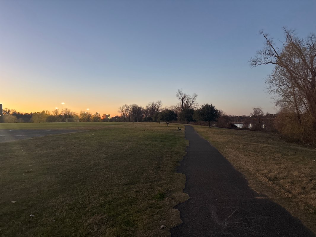 walking near me in Frisbee Golf Park in winter