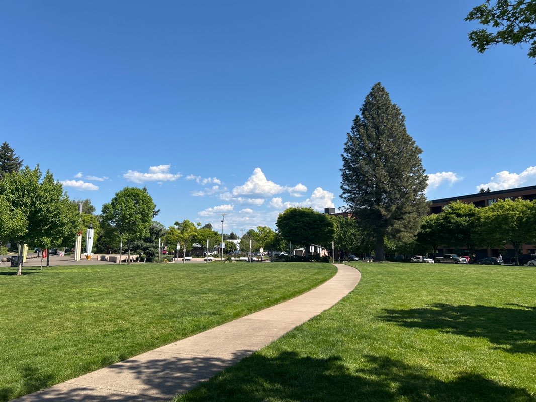 walking near me in Center For The Arts Plaza in spring
