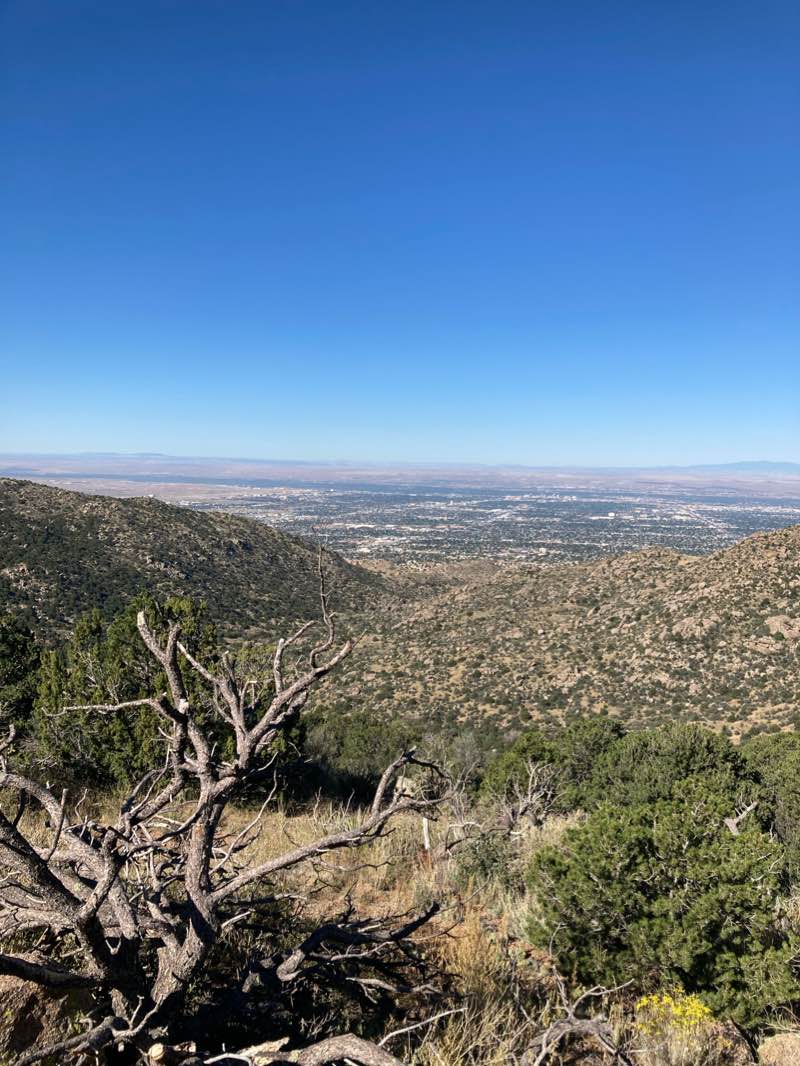 walking near me in Sandia Foothills Open Space in winter