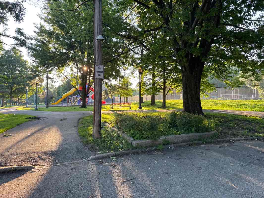 walking near me in Denison Park in summer