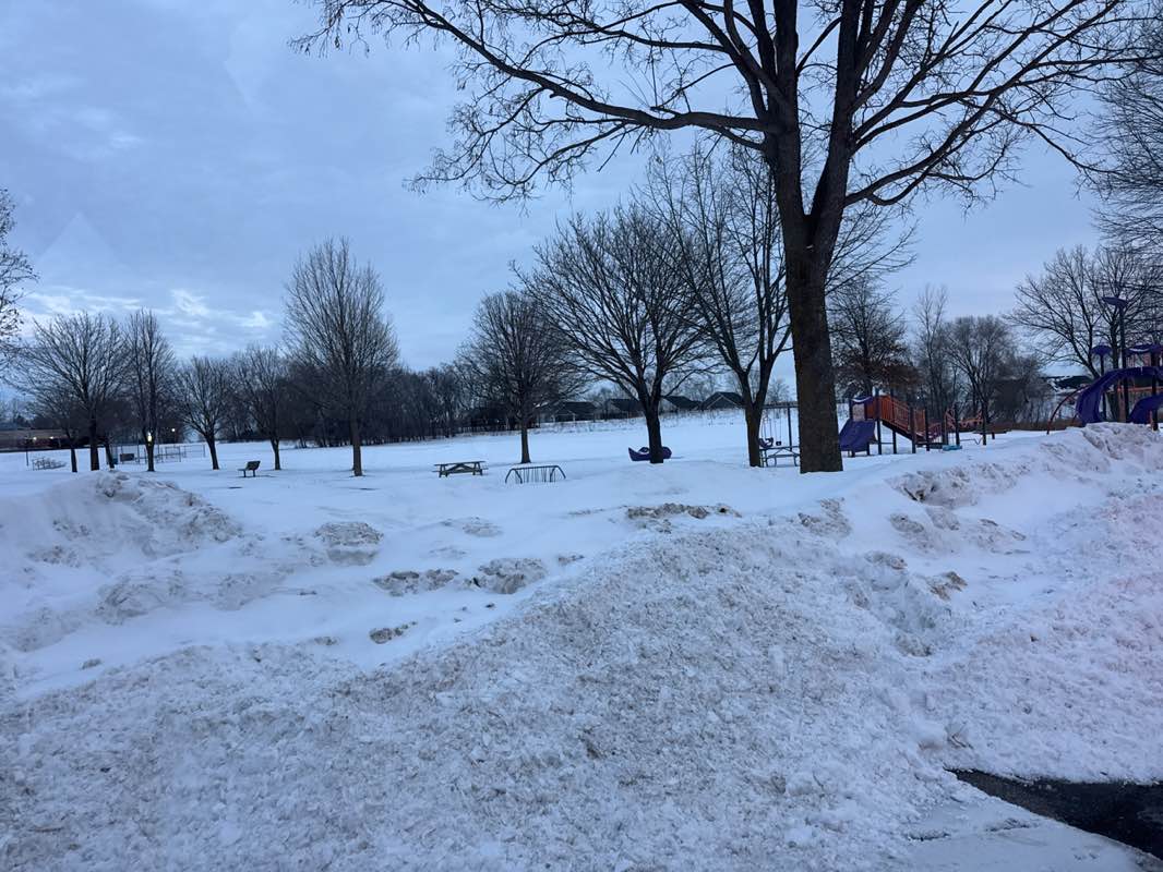 walking near me in Cherryview Park in winter