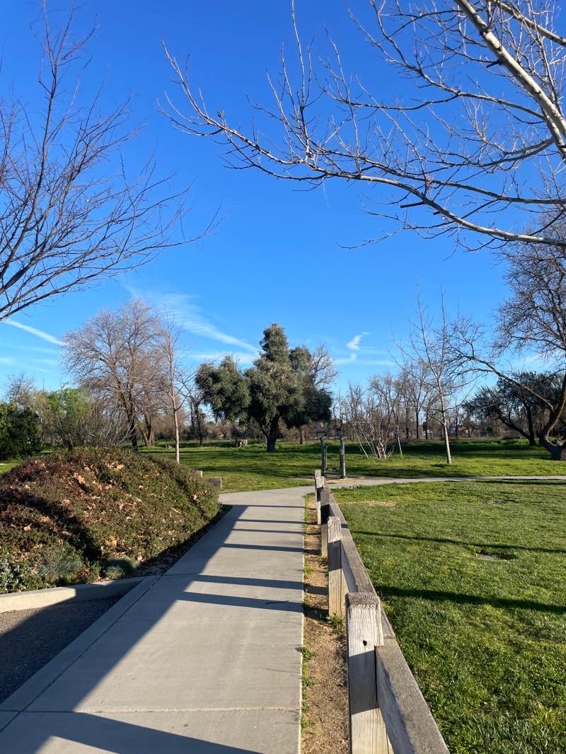 walking near me in Corning Community Park in winter