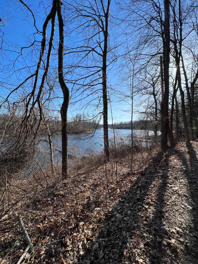 walking near me in Kittatinny Valley State Park in winter