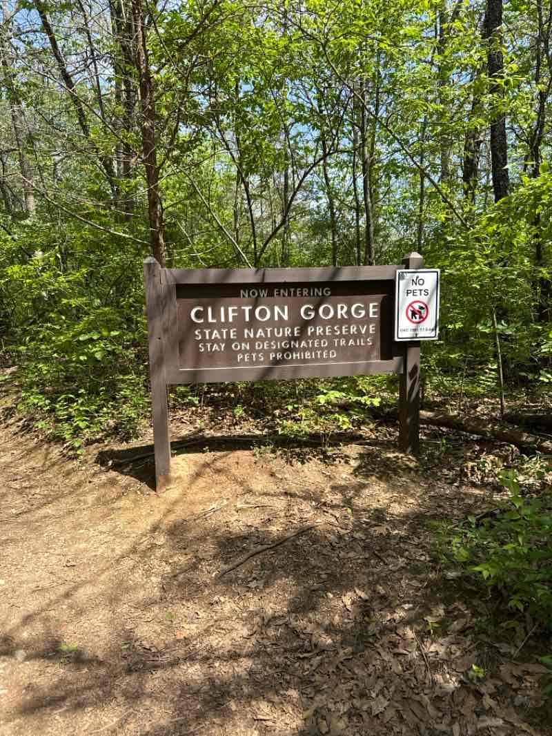 walking near me in John Bryan State Park in spring
