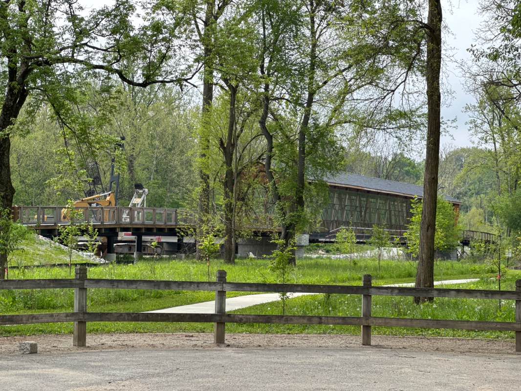walking near me in Geist Park in spring