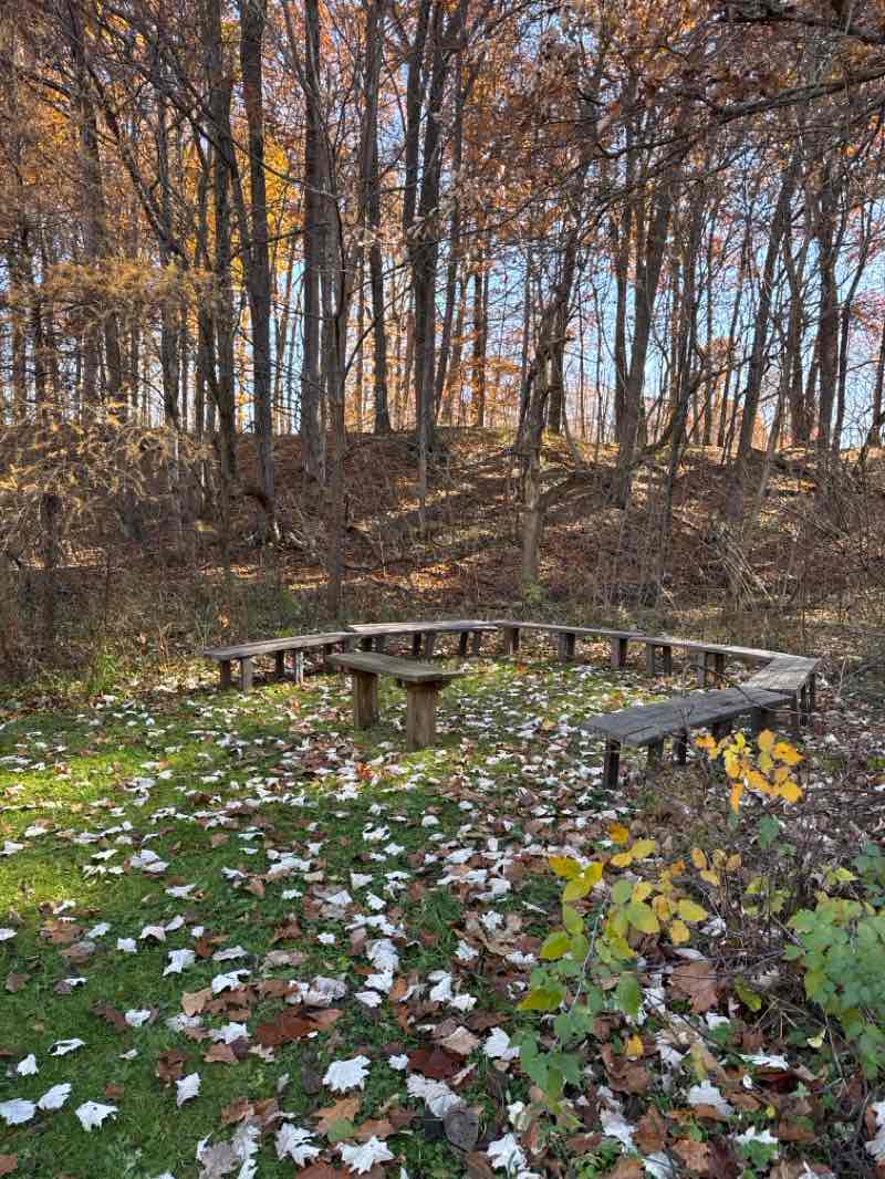 walking near me in Zion Nature Sanctuary in autumn