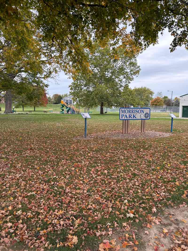 walking near me in Morrison Park in autumn