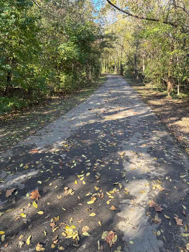 walking near me in Antioch Park in autumn