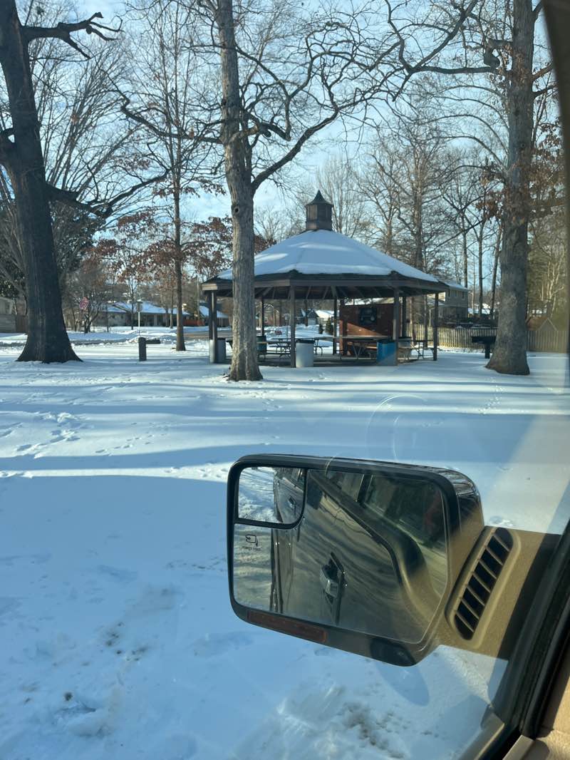 walking near me in Dennis Scivally Park in winter