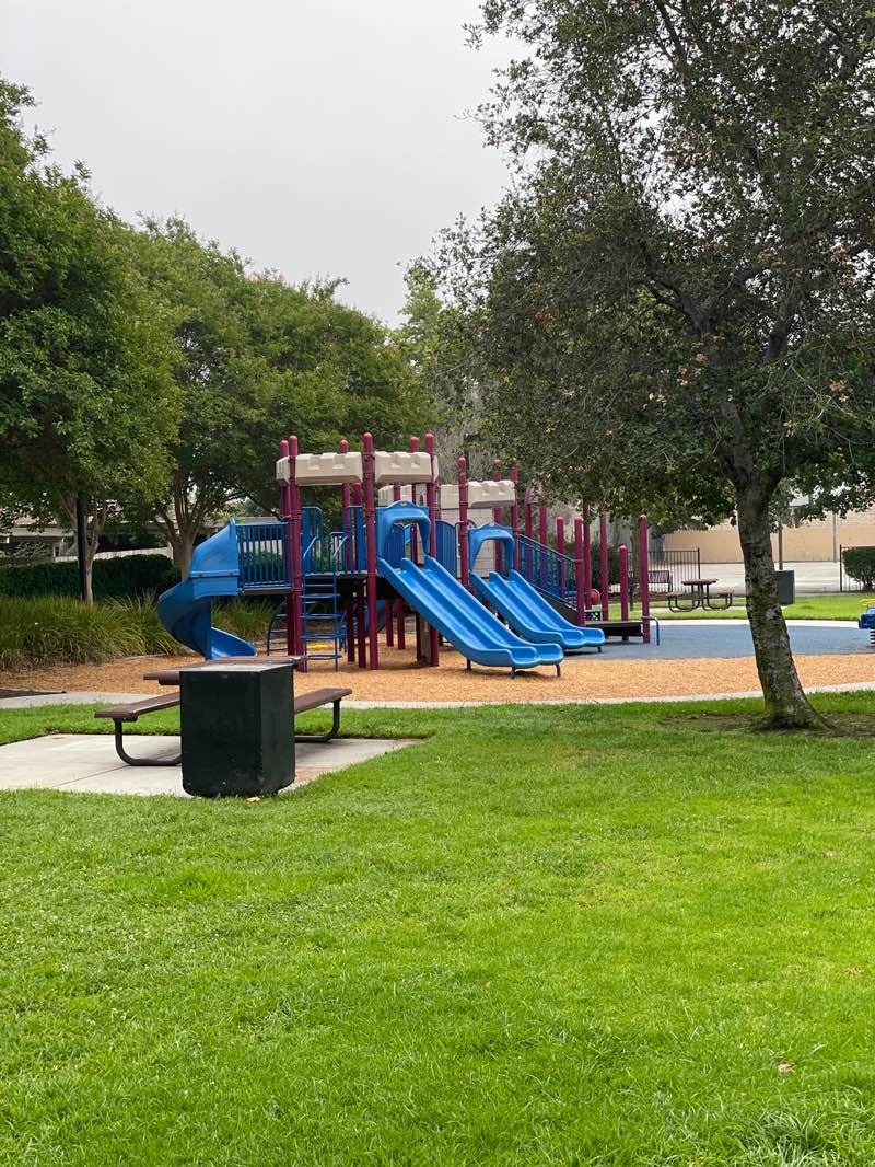walking near me in Rancho San Jose Park in summer