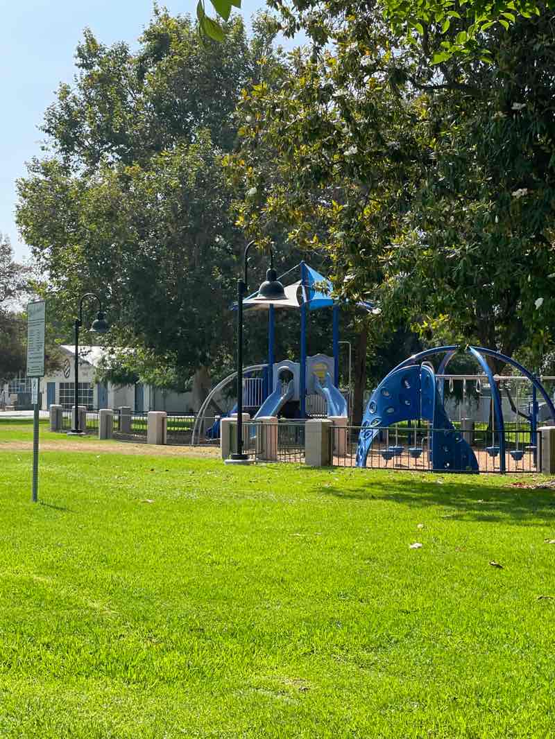 walking near me in Stuart Wheeler Park in summer
