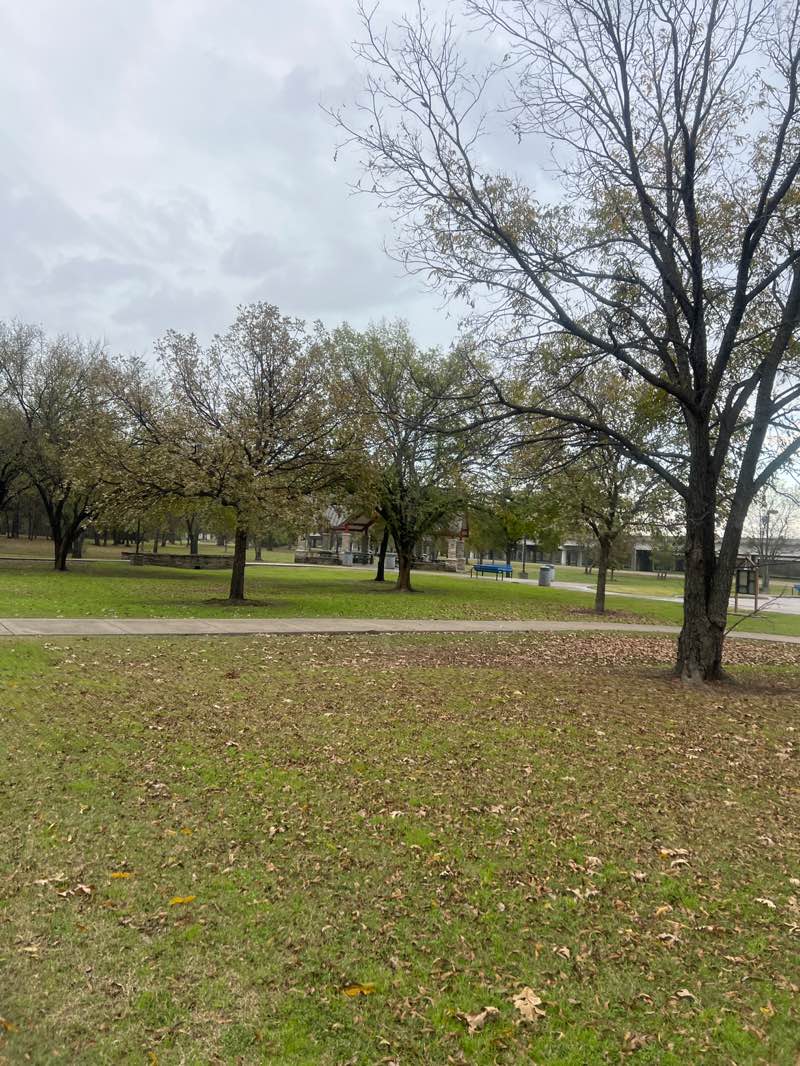 walking near me in Sam Houston Trail Park in autumn
