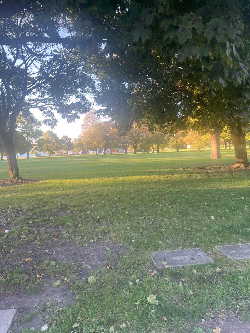 walking near me in Gabriel Richard Park in autumn