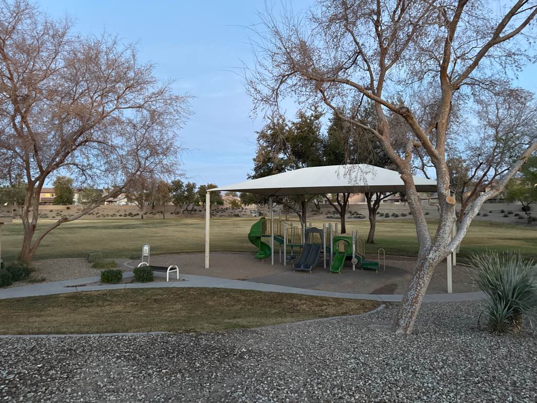 walking near me in Palm Valley Sunrise Wigwam Park in winter