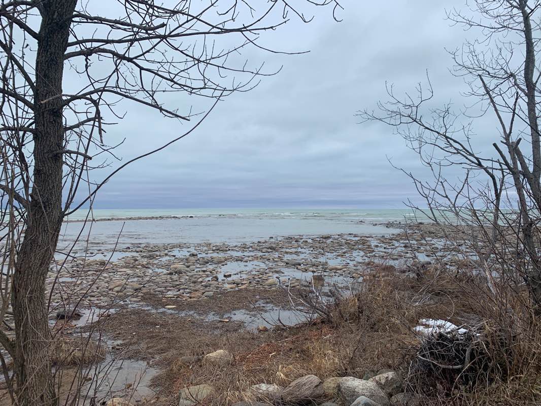 walking near me in MacGregor Point Provincial Park in winter