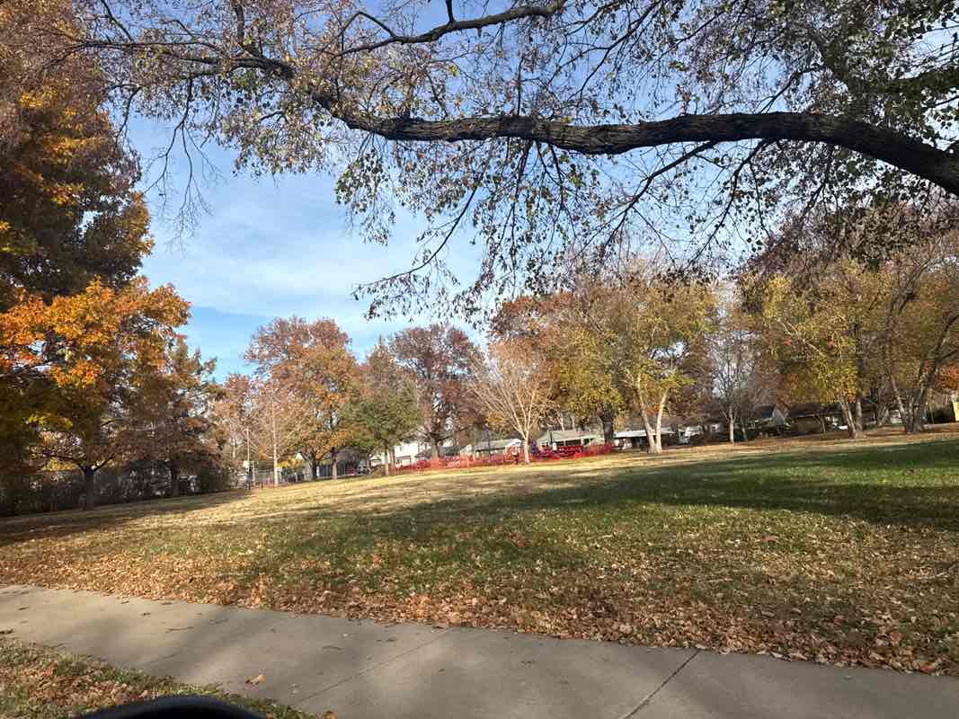 walking near me in Veterans Park in autumn