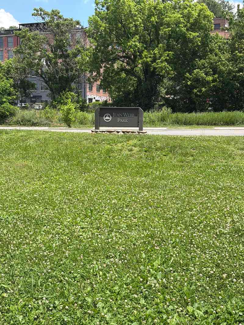 walking near me in Jean Webb Park in summer