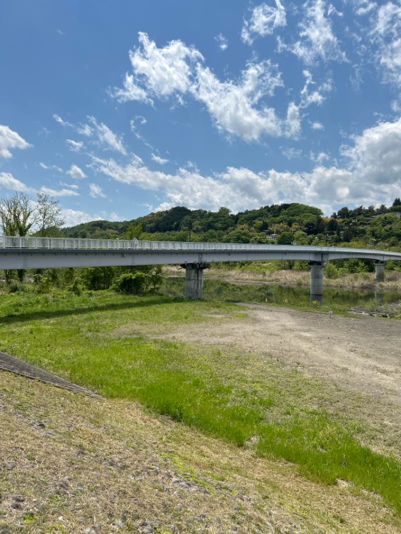 walking near me in 多摩川緑地 福生かに坂公園 in spring