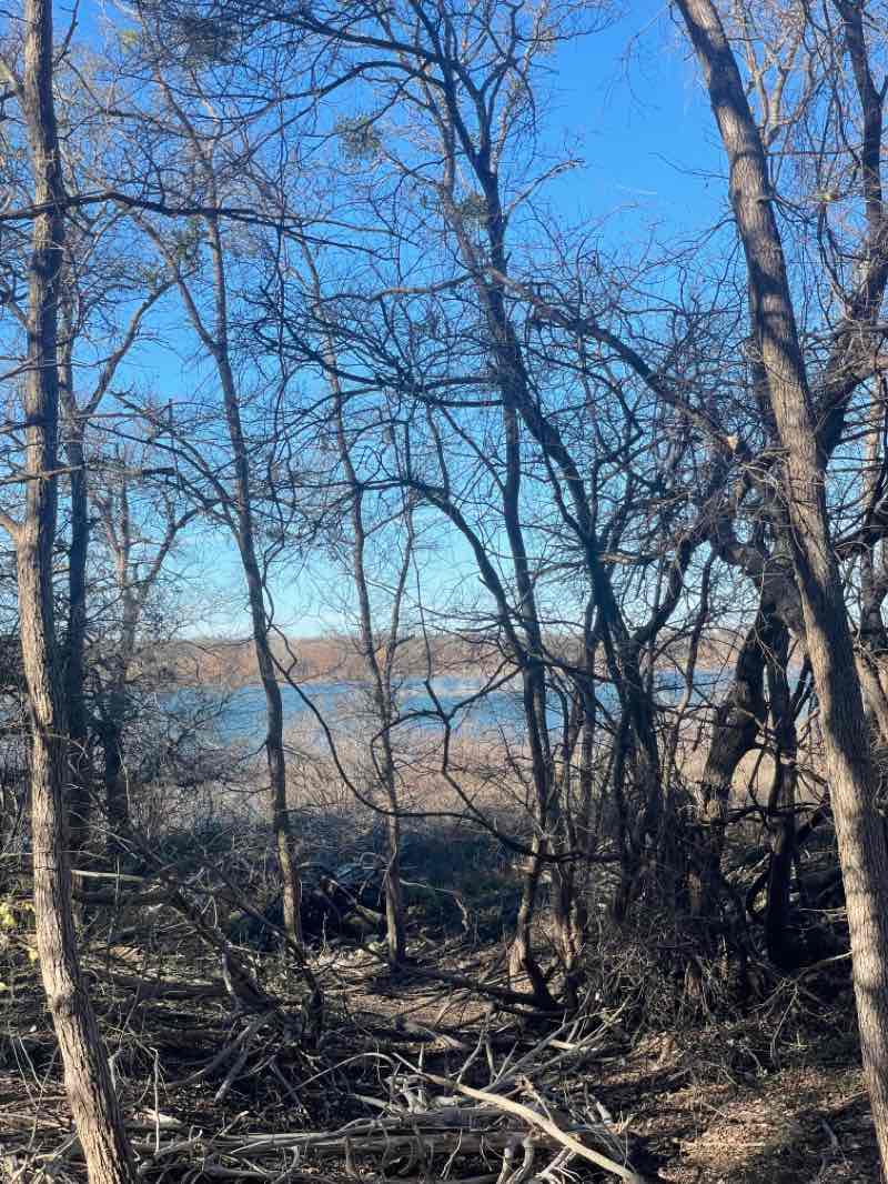walking near me in Lake Whitney State Park in winter