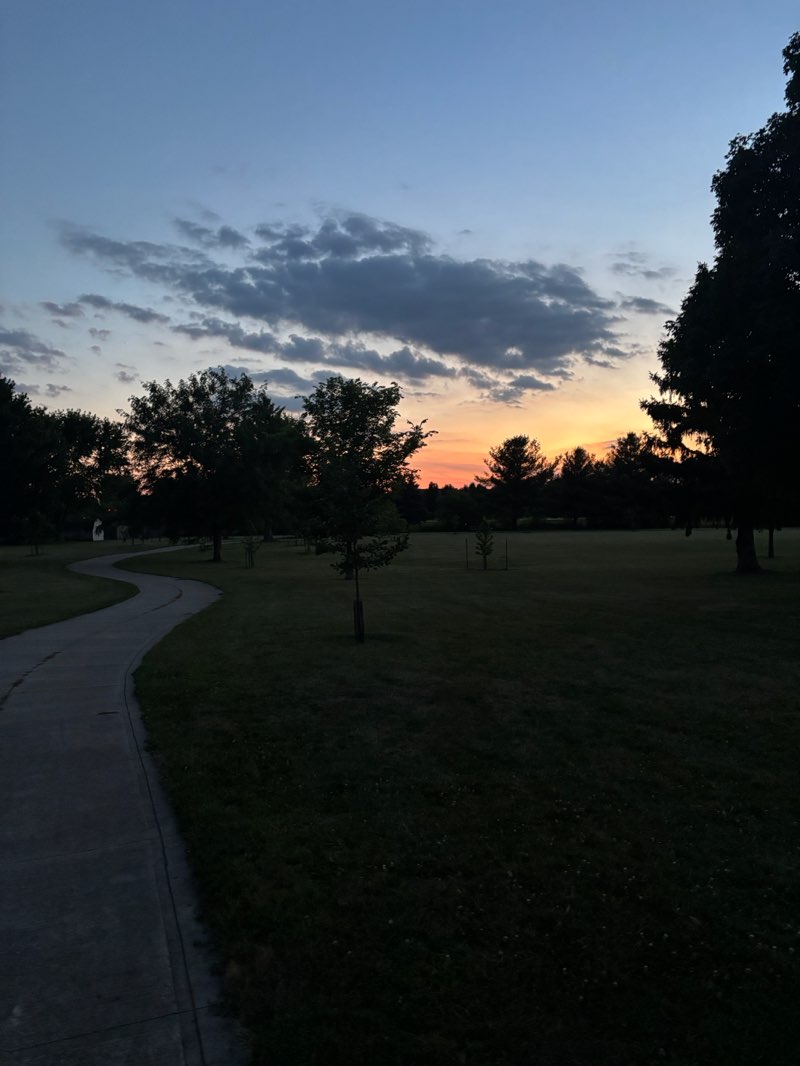 walking near me in Johnston Park in summer