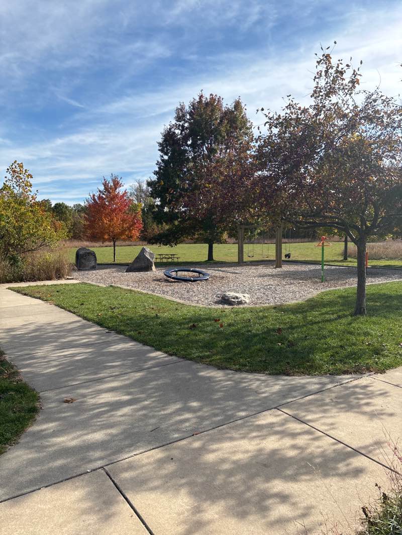 walking near me in Cobus Creek County Park in autumn