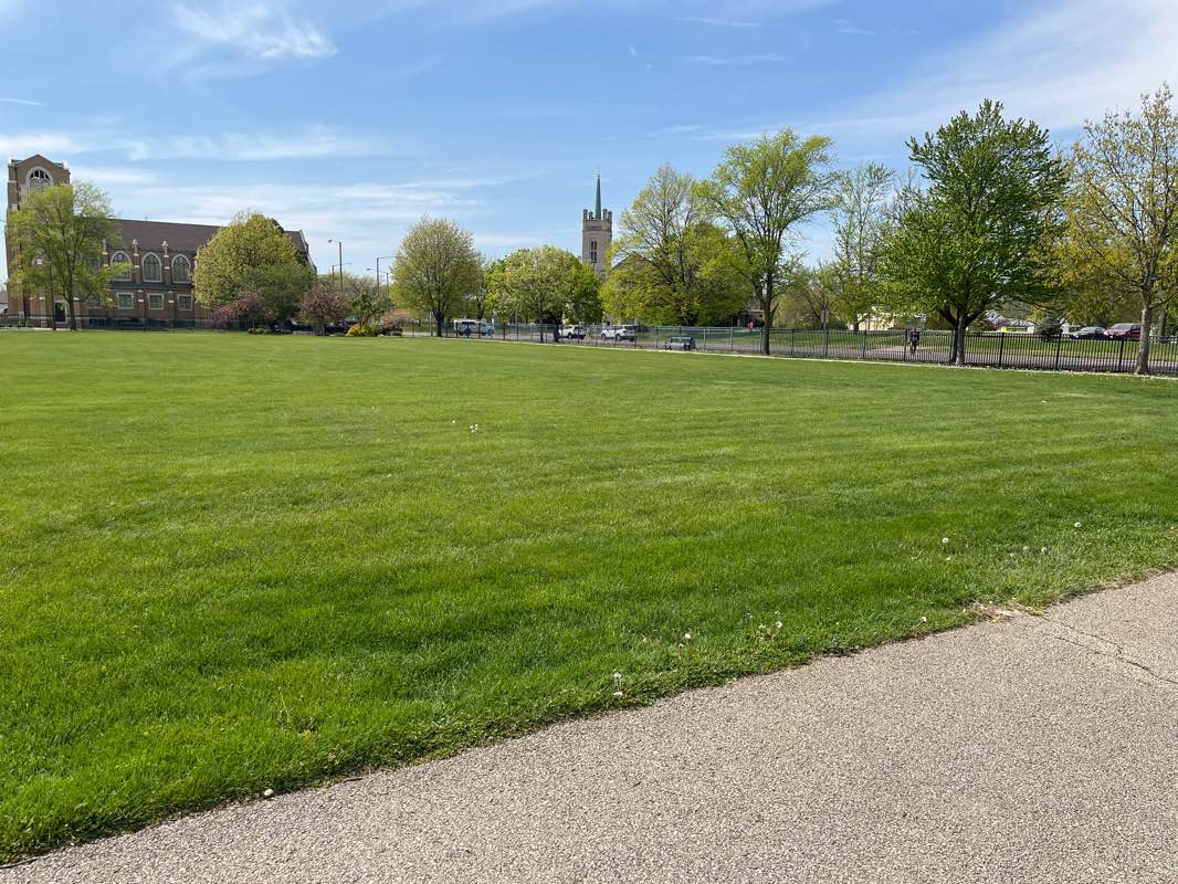 walking near me in James Park in winter