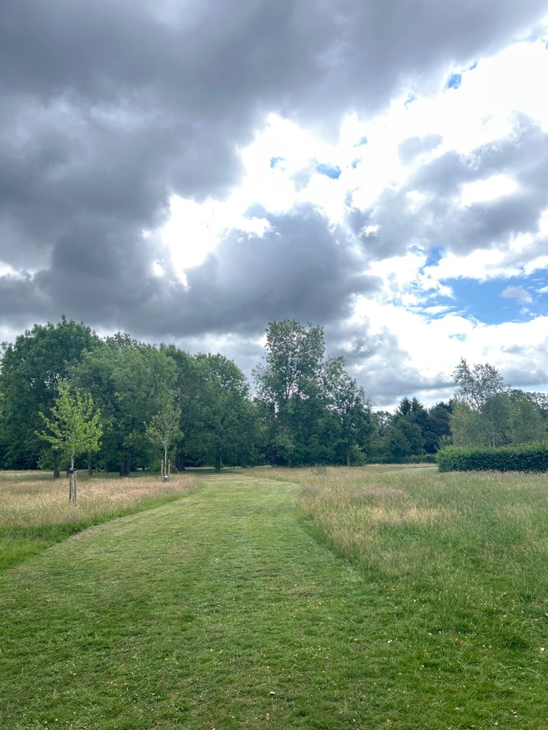 walking near me in Knighton Park in summer