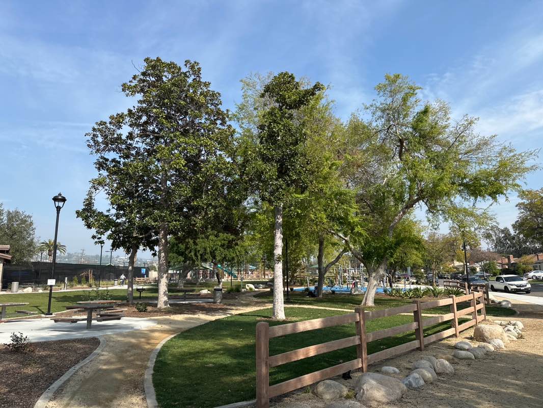 walking near me in Fremont Park in spring