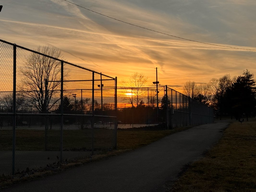 walking near me in General Pulaski Park in winter