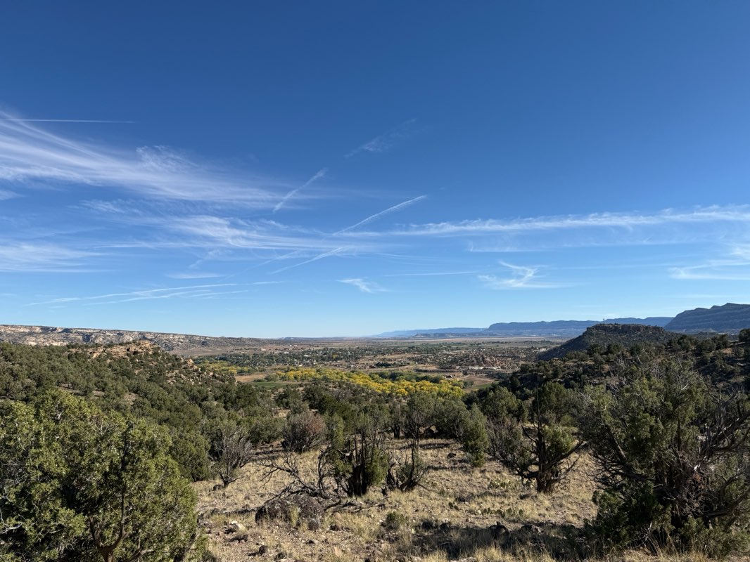 walking near me in Escalante Petrified Forest State Park in winter