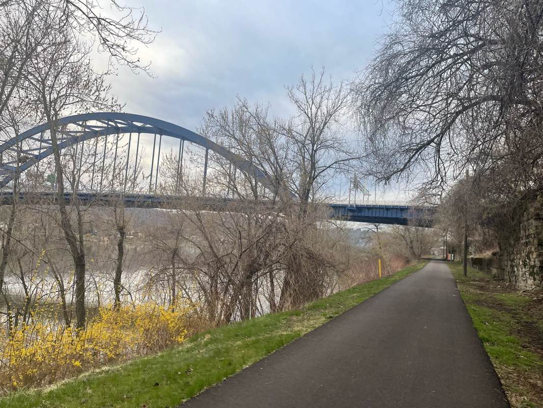 walking near me in Waterfront Park in winter
