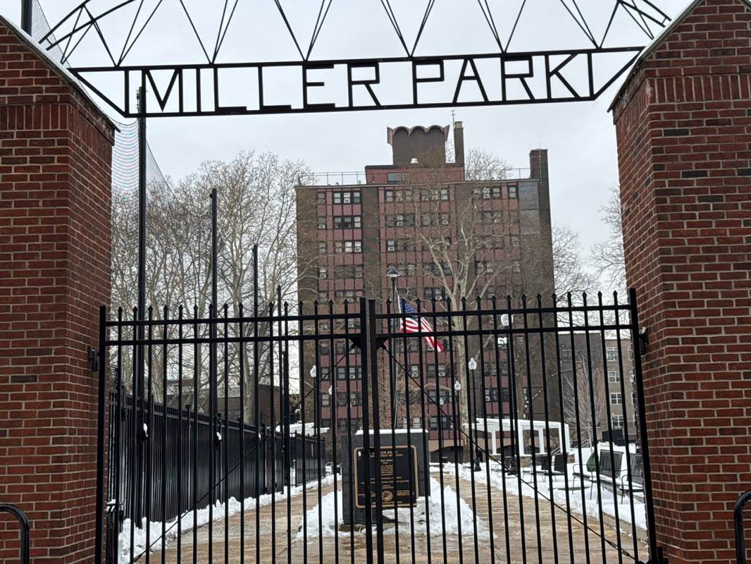 walking near me in Miller Park in winter