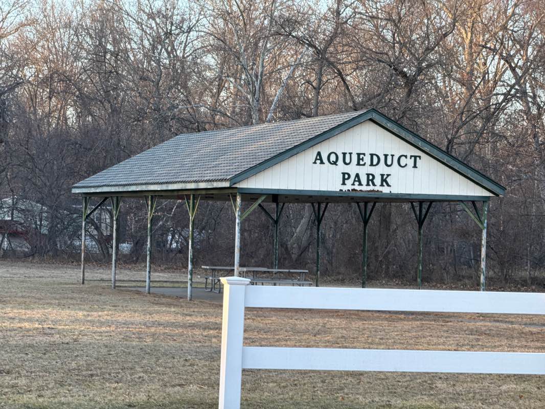 walking near me in Aqueduct Park in winter