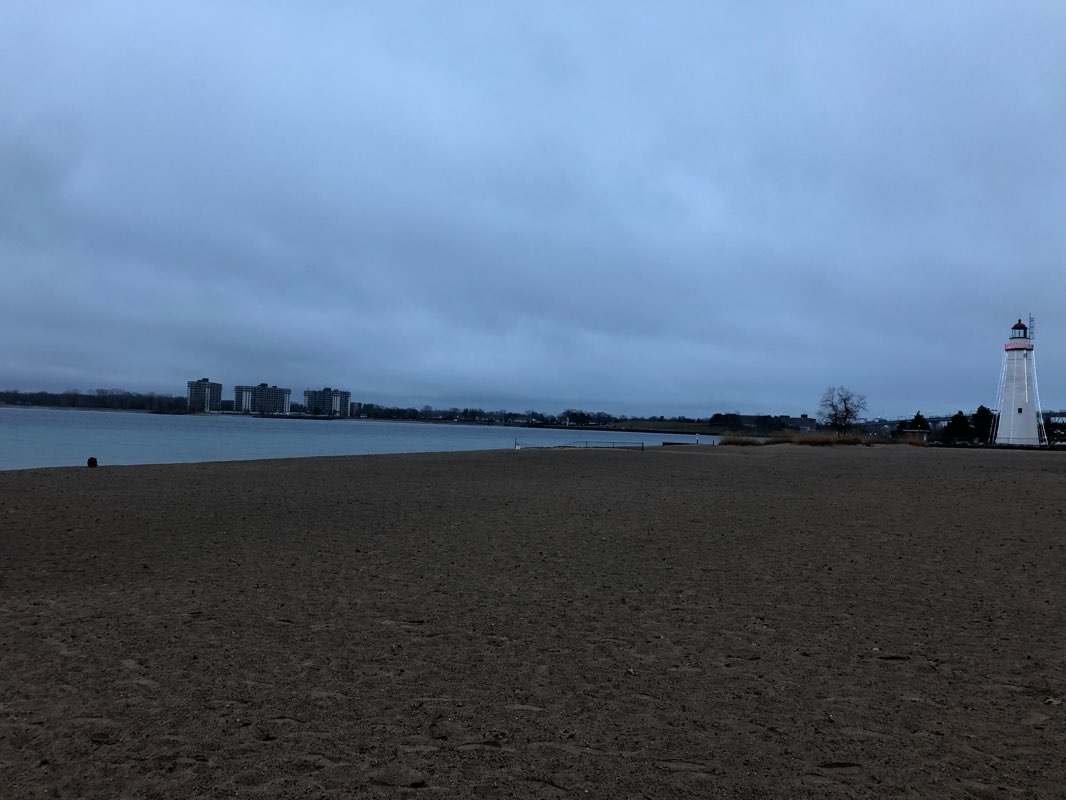 walking near me in Fort Gratiot Light Staition in winter