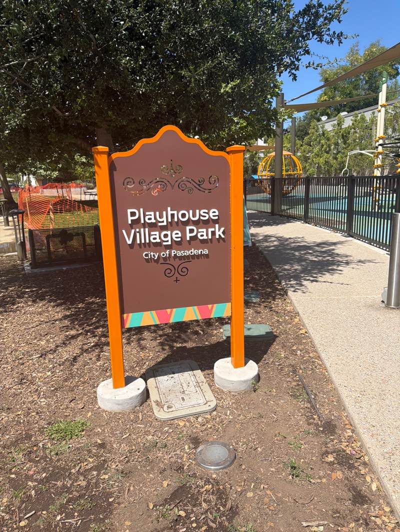 walking near me in Playhouse Village Park in spring