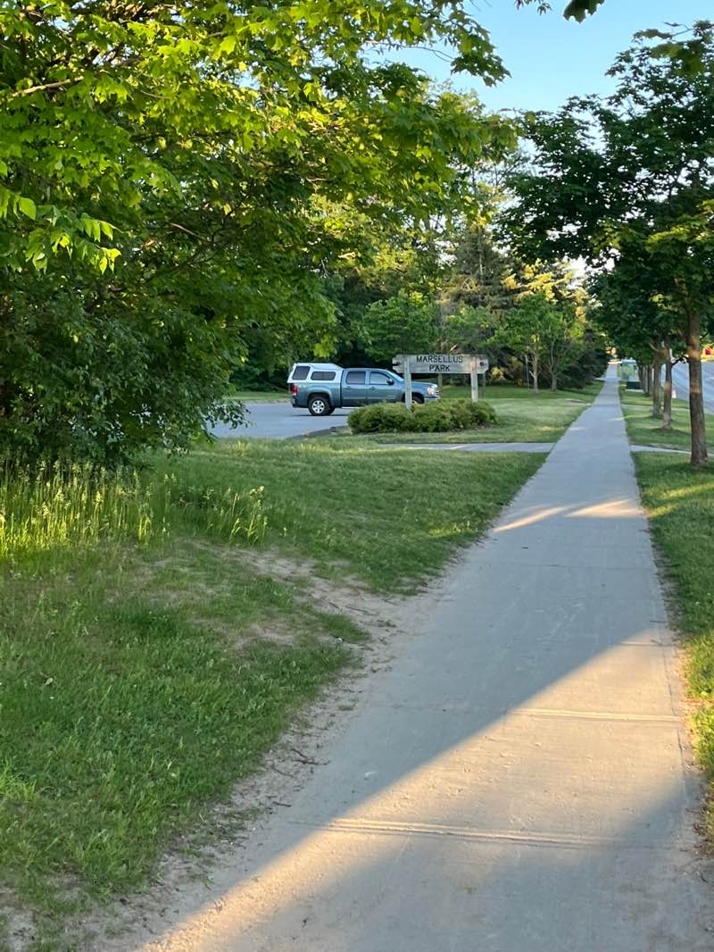 walking near me in Marsellus Park in summer