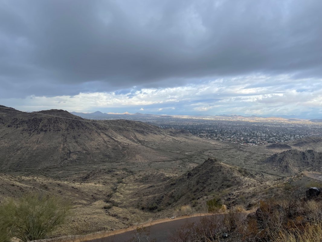 walking near me in North Mountain Preserve in winter