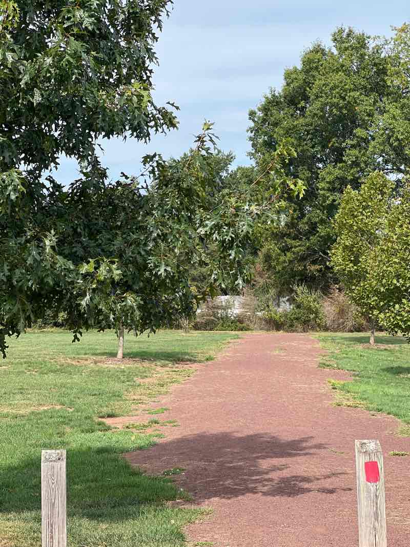 walking near me in Middlebush Park in autumn