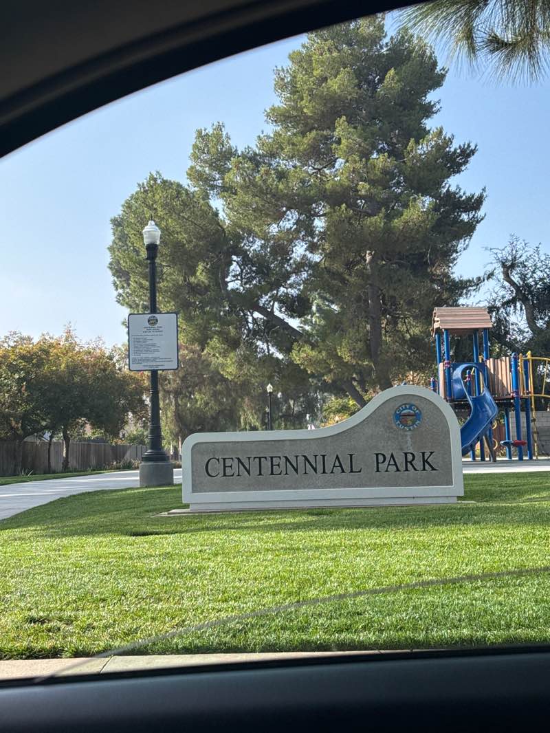walking near me in Tustin Centennial Park in autumn