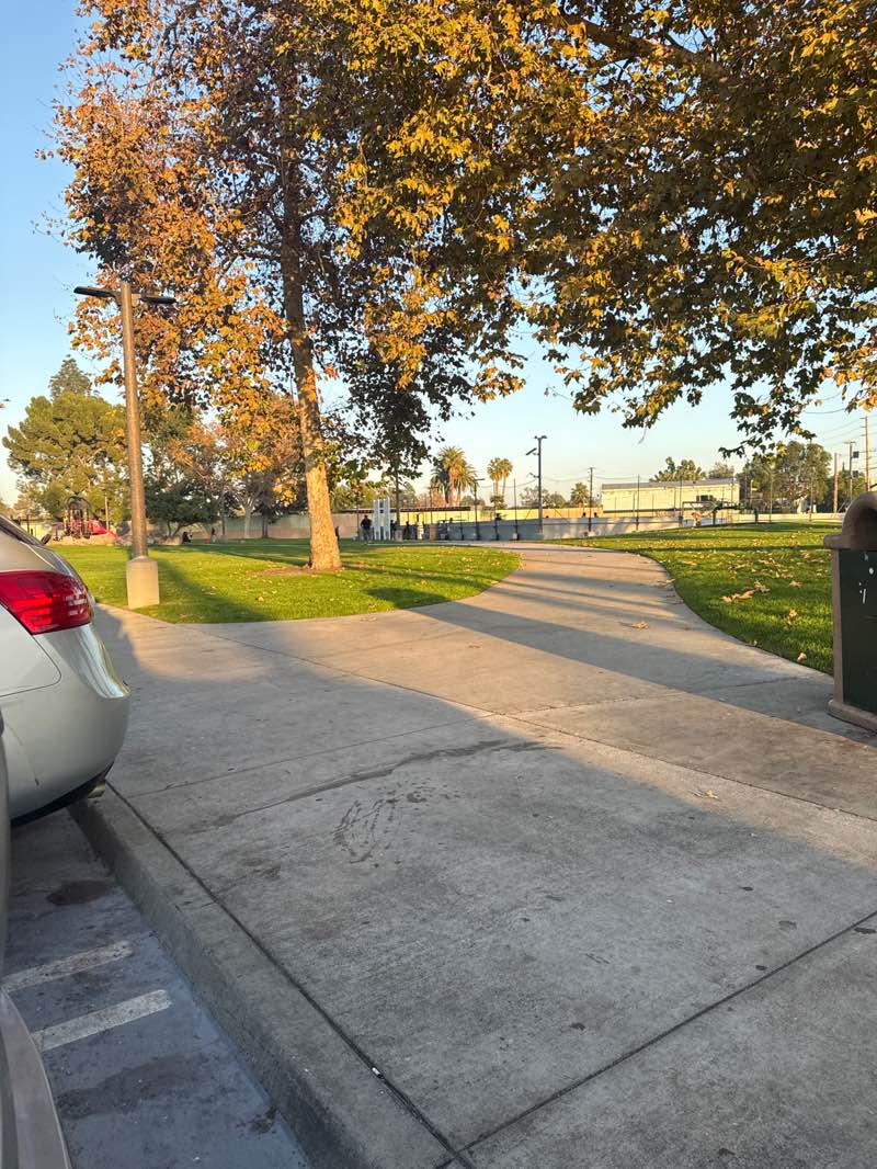 walking near me in Cesar Chavez Campesino Park in winter