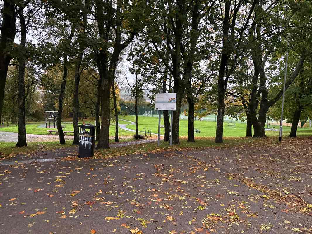 walking near me in Old Station Park in autumn