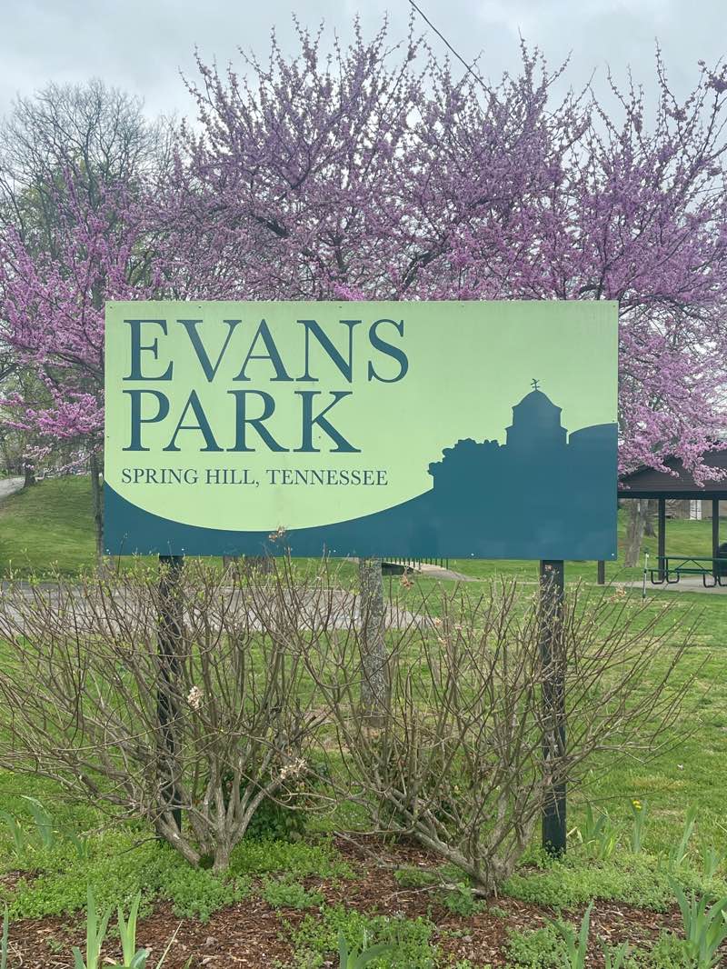 walking near me in Evans Park in spring