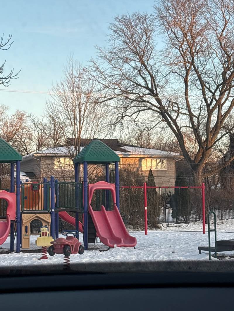 walking near me in Melin Park in winter