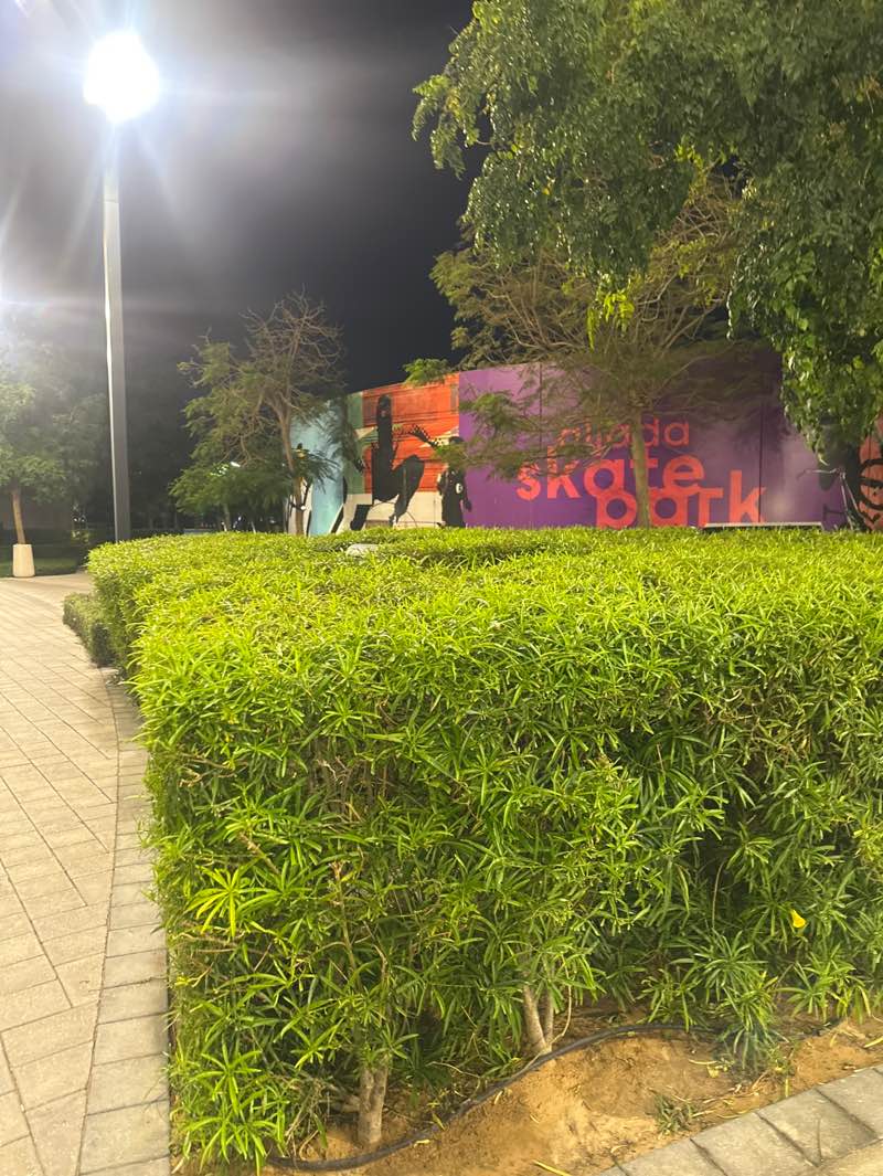 walking near me in Aljada Skate Park + Park in spring