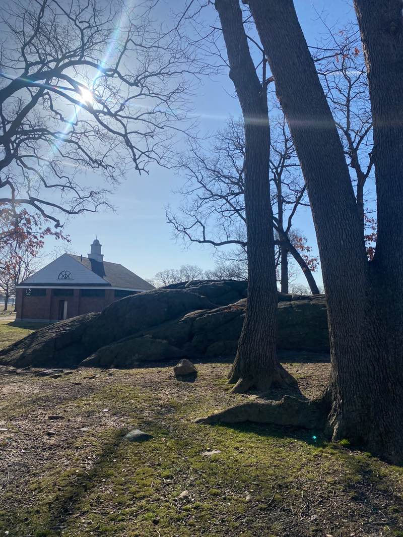 walking near me in Glen Island Park in spring