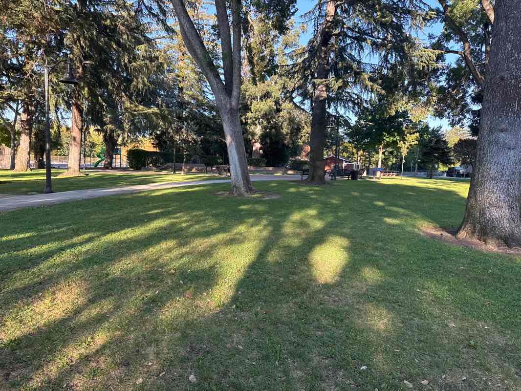 walking near me in Susana Street Park in autumn